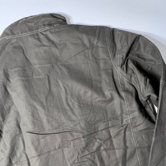 NWOT Kuhl Burr Jacket Mens Size Large Gunmetal Green Canvas Full Zip - Picture 10 of 11